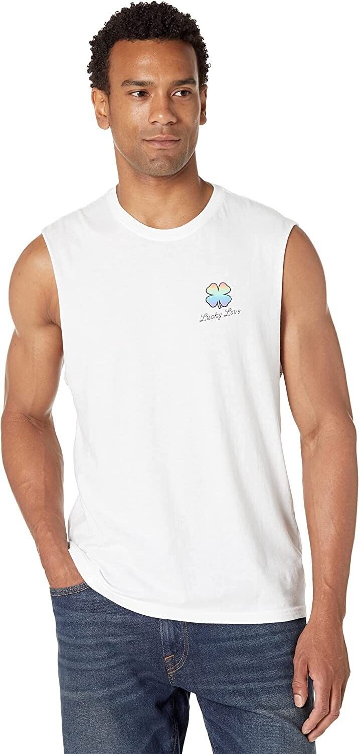 Lucky Brand Mens Muscle Tee tank top white Size L MSRP $40