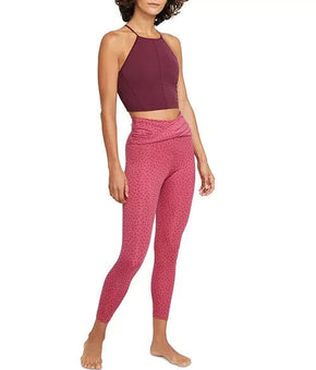 Nike Womens Yoga Twist-Waist High-Rise 7/8 Length Leggings Pink Size XS MSRP $70