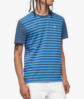 Calvin Klein Men's Rugby Stripe T-Shirt Blue Size S MSRP $40