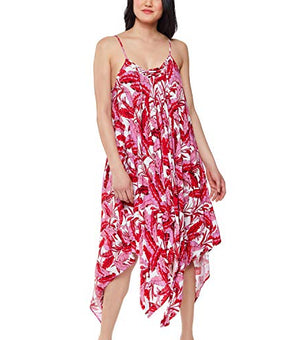 Jessica Simpson Paradiso Palm Lace Dress Cover-Up Swimsuit Pink Size S (6-8)