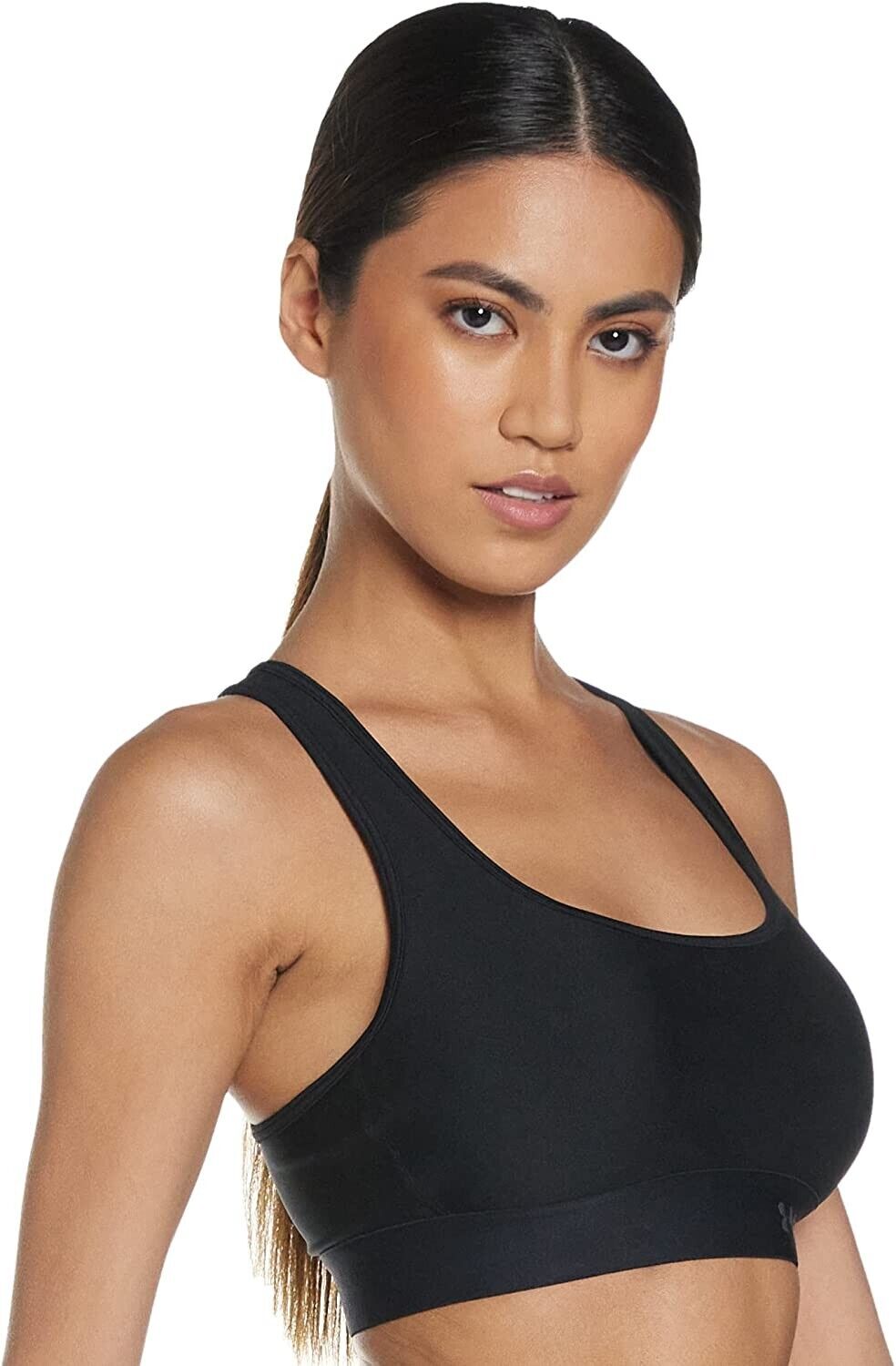 Under Armour womens Mid Impact Crossback Sports Bra Black Size XS MSRP $35