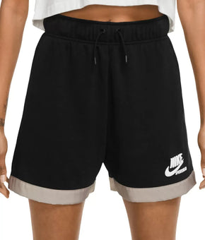 NIKE Sportswear Women's Heritage Drawstring Shorts Black Size M MSRP $45