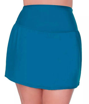 RAISINS CURVE Trendy Plus Size Solids Bravo Swim Skirt Aqua blue 18W MSRP $50