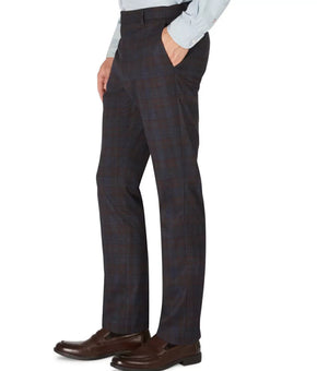 TOMMY HILFIGER Mens Modern-Fit Flex Stretch Pants Brown/Navy Size 34x32 MSRP $95