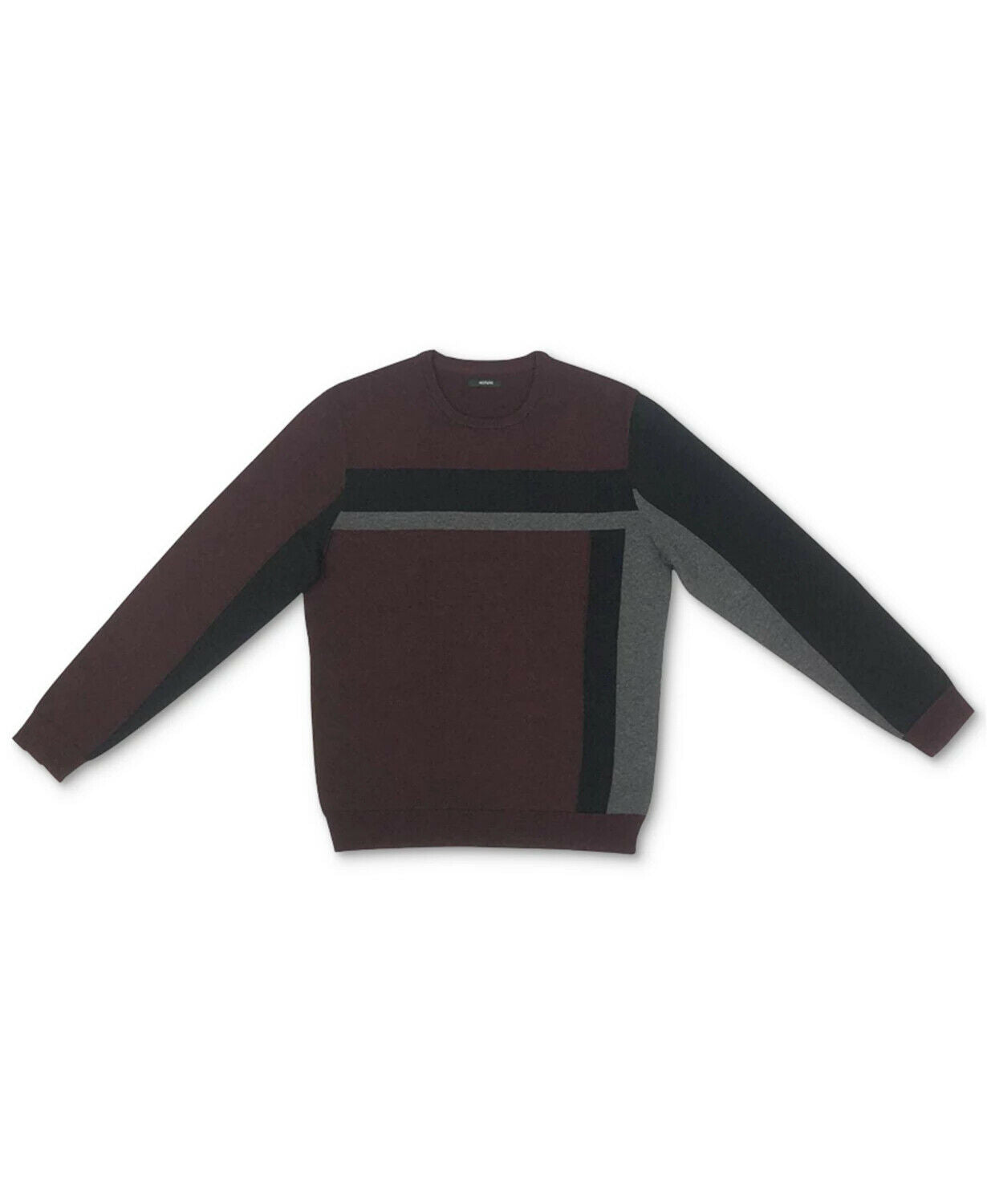 Alfani Mens Sweater Red Burgundy Size S Crew Neck Knit Pullover MSRP $75