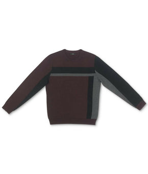 Alfani Mens Sweater Red Burgundy Size S Crew Neck Knit Pullover MSRP $75