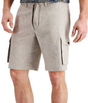 Tasso Elba Men's Marco Cargo 10" Shorts Beige Size S