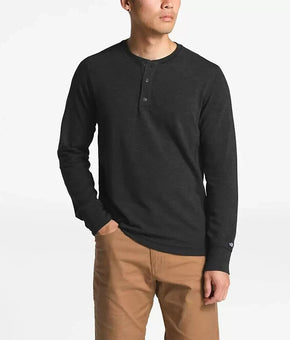 The North Face Men's TNF Terry Long Sleeve Henley Shirt, Small, Gray MSRP $45