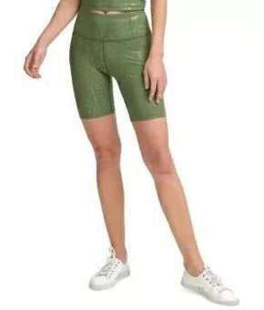 Calvin Klein Performance Printed Bike Shorts Green Size M MSRP $40