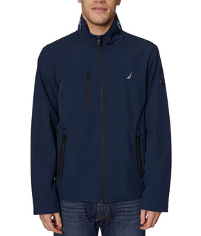 Nautica Mens Jacket Medium Performance Stretch Rain Coat Blue Size M MSRP $150