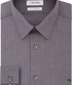 Calvin Klein Men's Slim-Fit Stretch Flex Collar Dress Shirt Blue Size 14.5x32/33
