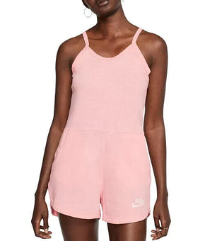 Nike Womens Sportswear Gym Vintage Romper Pink Size XS MSRP $55
