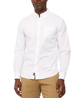 DOCKERS Men's Slim-Fit Oxford Woven Shirt White Size XXL MSRP $79