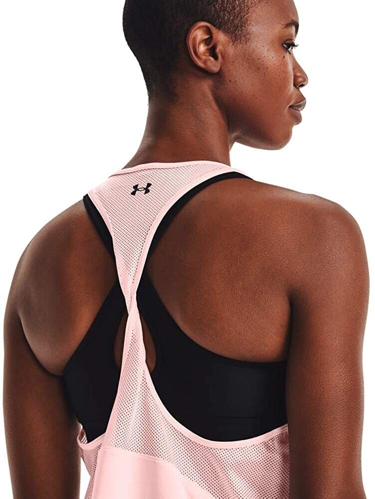 Under Armour Womens Tech Vent Tank Pink Size L MSRP $30