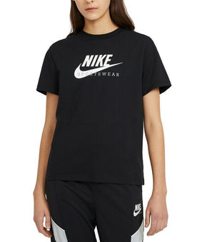 Nike Women's Sportswear Cotton Heritage T-Shirt Black Size M MSRP $40