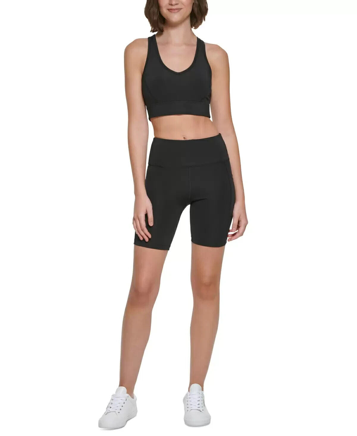 CALVIN KLEIN PERFORMANCE Women's Medium-Impact Sports Bra Black Size M MSRP $50