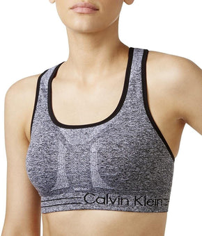 Calvin Klein Womens Medium Impact Reversible Sports Bra Gray Size XS MSRP $25