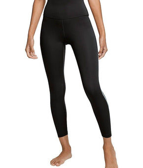 Nike Women's Crochet-Trimmed 7/8 High-Waist Yoga Tights Black Size S MSRP $65