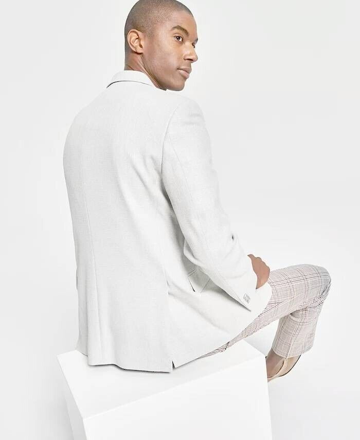 TOMMY HILFIGER Men's Slim-Fit Solid Weave Blazer White Size 38L MSRP $295