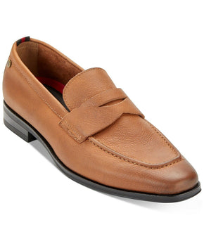 DKNY Men's Lance SOFT TUMBLED Leather Penny Loafer Brown COGNAC Size 11M
