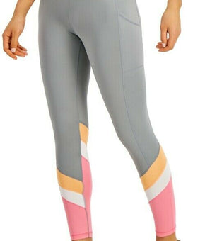 Ideology Colorblocked High-Waist 7/8 Length Leggings Womens gray Size S MSRP $40