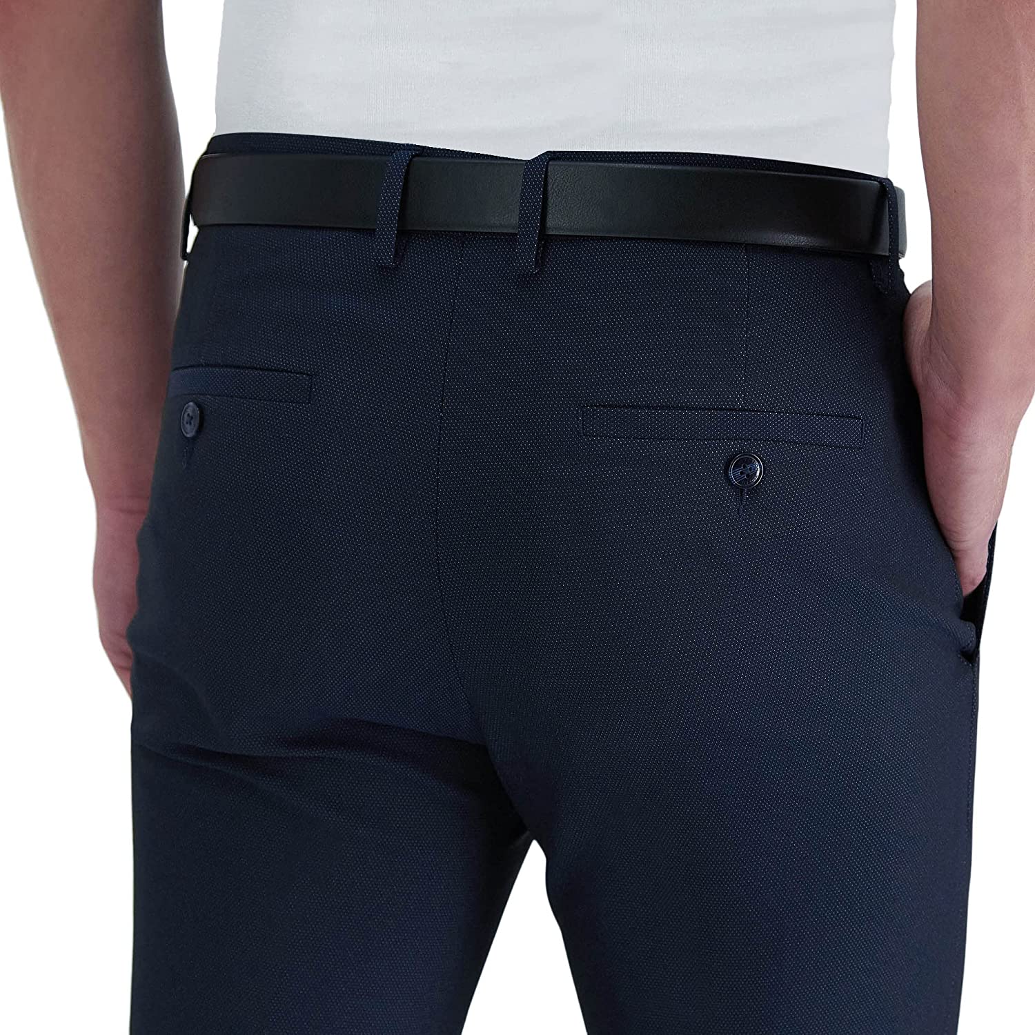 Kenneth Cole Mens Techni-Cole Performance Slim Fit Dress Pant 36W x 34L Navy