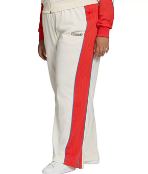 adidas Women's Originals Plus Size Colorblocked Sweatpants Red Ivory 4X MSRP $65