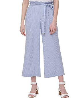 Calvin Klein Wide Leg Pants Blue White Combo LG - Size US 12