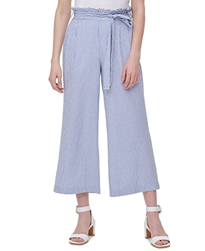 Calvin Klein Wide Leg Pants Blue White Combo LG (US 12) Size L