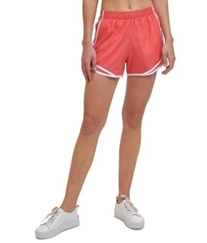 Calvin Klein Womens Performance Perforated Shorts Coral Size L MSRP $36