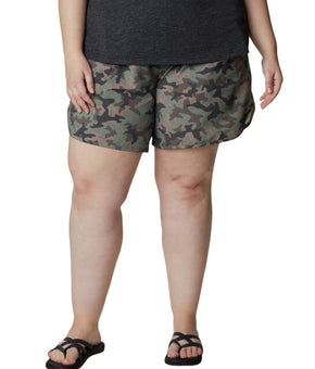 Columbia Women's Plus Size Bogata Bay Printed Stretch Shorts (Cypress Camo, 2X)