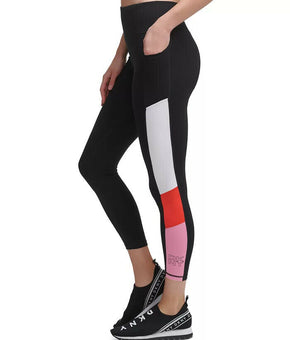 DKNY Colorblocked 7/8 Length Leggings Black Size XS MSRP $60