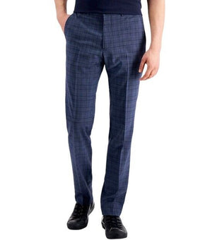 AX Armani Exchange Men s Slim-Fit Suit Pants Blue Size 36W - RAW HEM