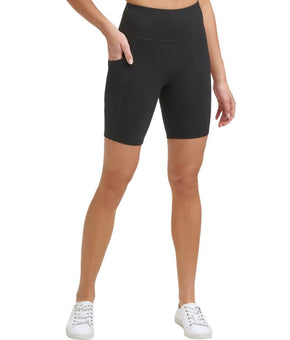 Calvin Klein Performance Women's Logo High-Waist Bike Shorts (Black, X-Small)