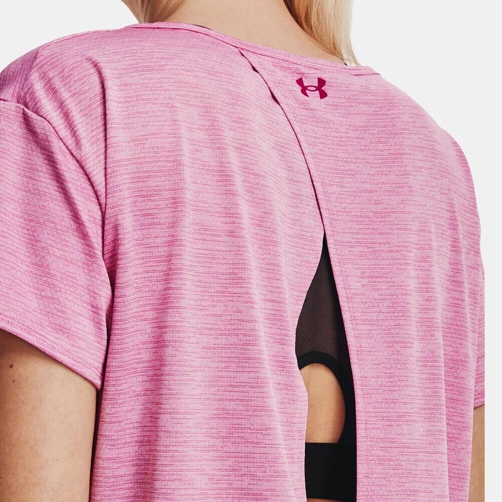 Under Armour Womens Tech Vented Shirt Pink Size XL MSRP $30