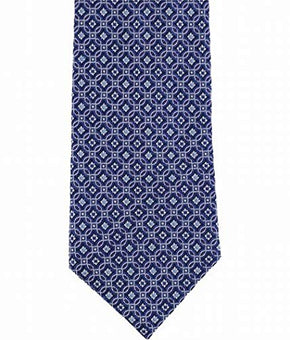 The Men's Store Mens Neck Tie One Linked Medallion Silk Blue Not Applicable