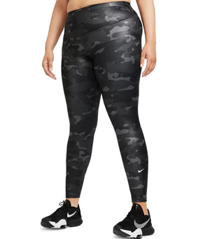 Nike One Plus Size Mid-Rise Camo-Print Leggings Black Gray Size 2X MSRP $70
