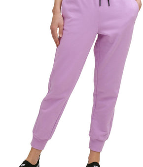 DKNY SPORT Womens Logo Cotton Joggers purple Size L MSRP $60