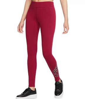 NIKE Plus Size Printed-Logo Leggings Brick Red Size 2X MSRP $45