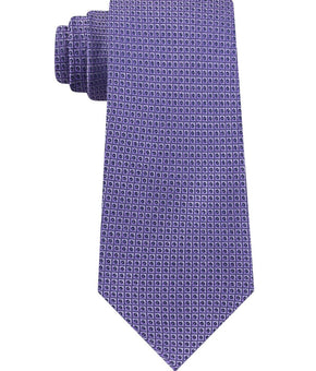 Calvin Klein Men's Half Diamond Dot Slim Silk Tie Purple