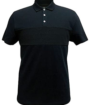 Alfani Mens Black Color Block Short Sleeve Collared Classic Fit Henley Shirt XXL
