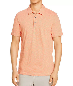 Theory Men's Feeder Stripe Polo Orange Size XS MSRP $95