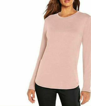 Banana Republic Womens Long Sleeve Crewneck Top Pink Size S