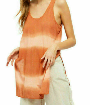 Free People Women's Joni Long Knit Tank Top Orange Size XS