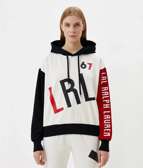 RALPH LAUREN WomenDonnie-Long Sleeve-Sweatshirt Cream Red Black Size M MSRP $110