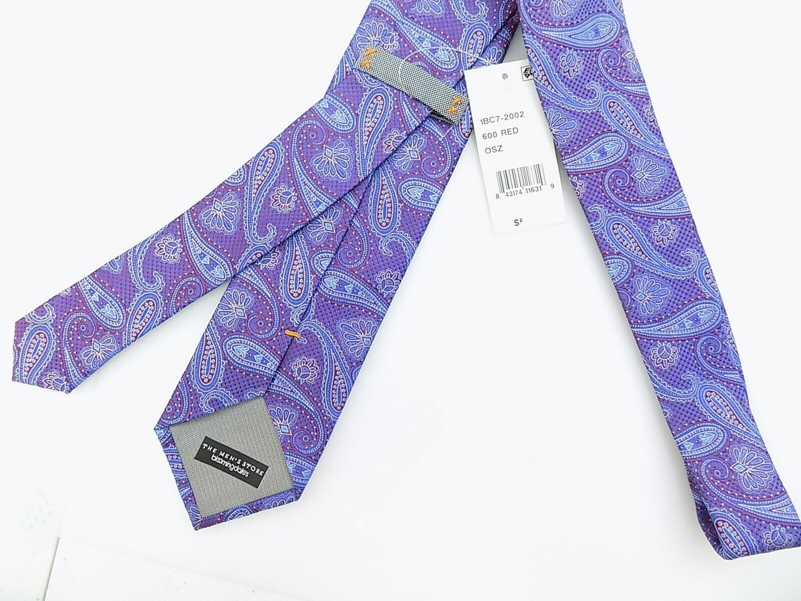 The Men's Store at Bloomingdale's Purple Classic Silk Tie Necktie MSRP $59