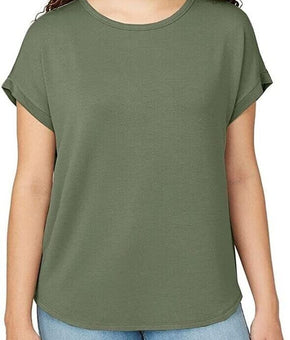 Buffalo David Bitton Womens Crewneck Top Green olive Size XL