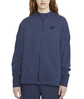 NIKE Women's Essential Fleece Cardigan Size XL Navy Blue MSRP $70