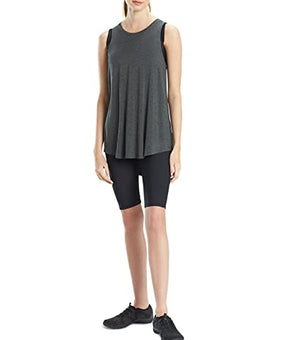 Josie Natori Women's Active Layering Elements Tank Top (Anthrocite, Size M Gray)