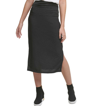 DKNY Women Nail Head Pencil Skirt Black Size M